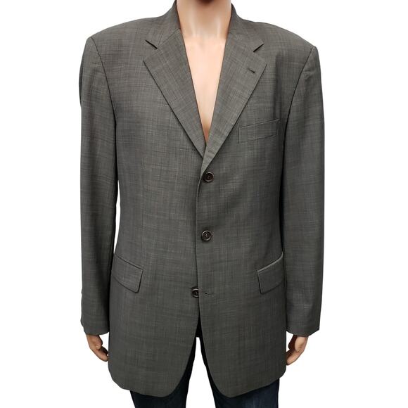 Hugo Boss Angelico Lucca Suit Jacket Sport Coat 42 R Virgin Italian 120s Wool - Picture 1 of 14